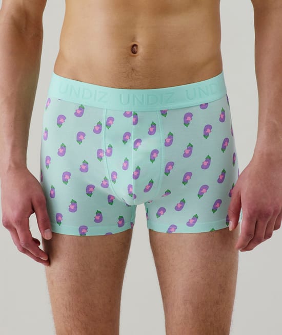 Cotton boxer shorts with pattern;