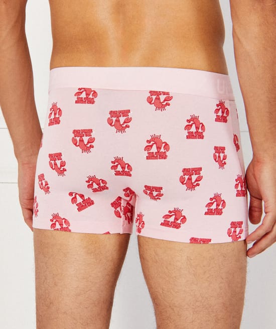 Patterned cotton boxers;