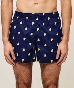 Duck print cotton boxer shorts;