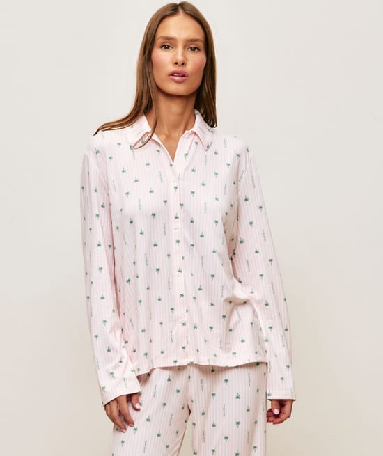 Patterned jersey pyjama set;