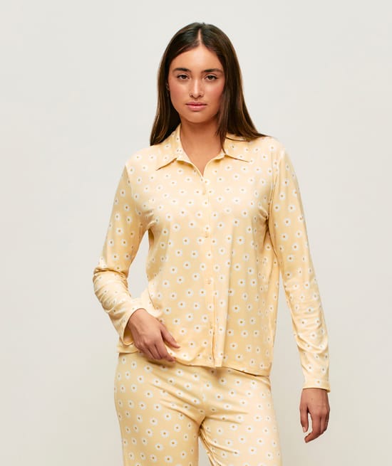 Set chemise &agrave; manches longues et pantalon en jersey ;