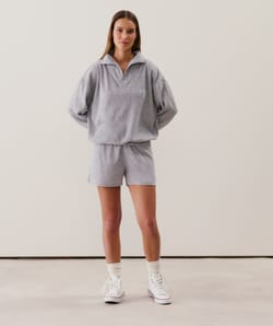 Sudadera gris jaspeado;