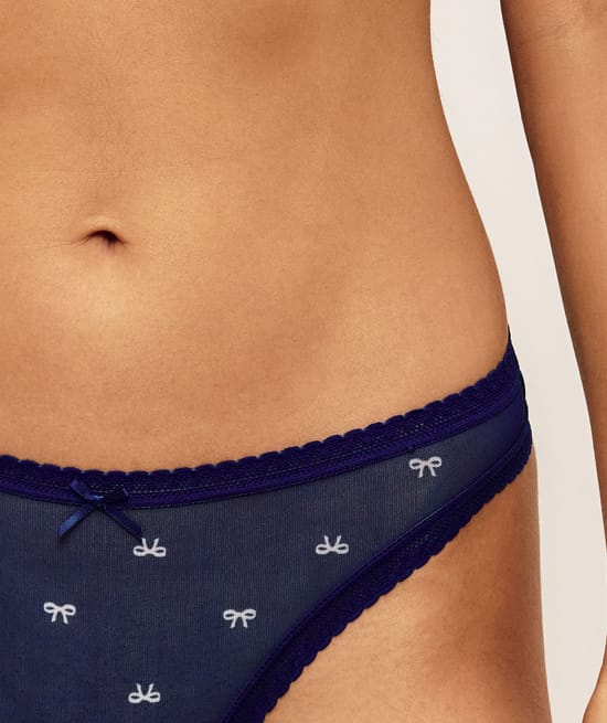 Tanga en mesh imprim&eacute; noeuds;