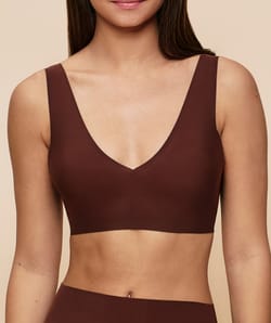 Seamless microfiber sports bra;