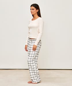 Plaid flannel pants;