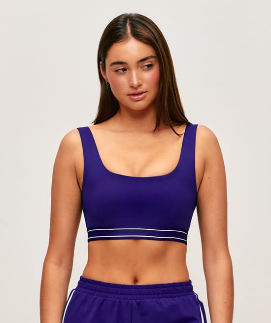 Microfiber sports bra;
