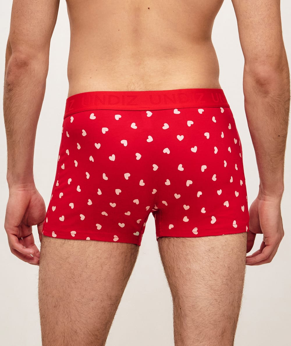 Boxer en coton motifs coeurs;