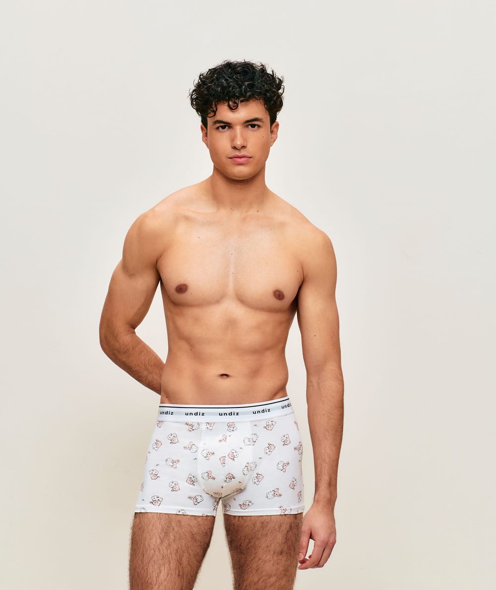 Printed animal cotton boxer;