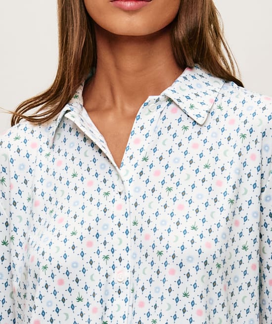 Patterned jersey pyjama set;