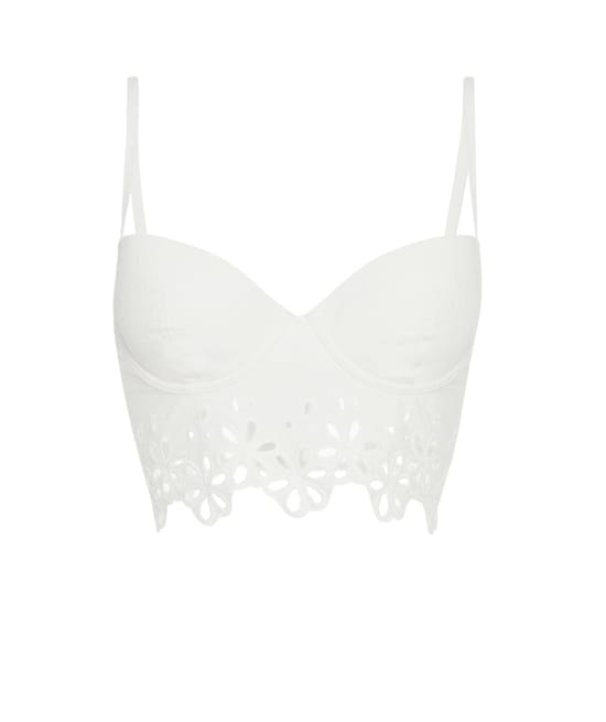 Bustier met borduurwerk;