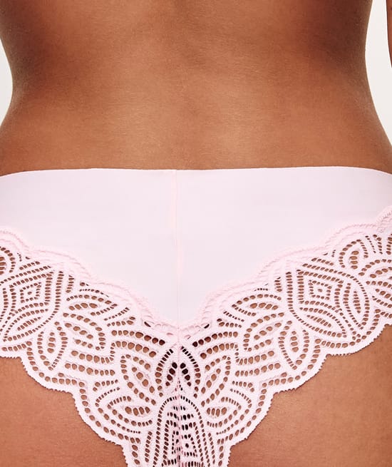 Microfibre and lace cheeky;