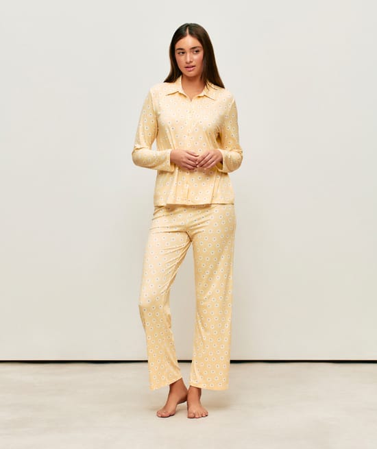 Set chemise &agrave; manches longues et pantalon en jersey ;