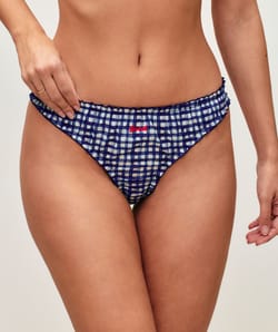 String en coton vichy avec broderie "Sweet";