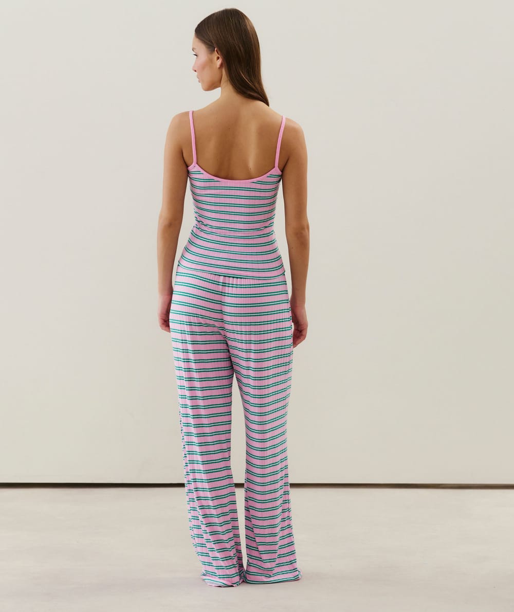 Striped trousers;