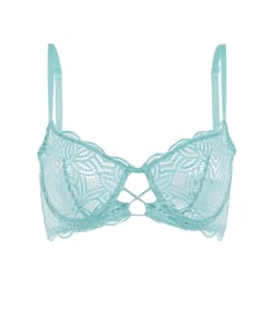 Lace balconette bra;