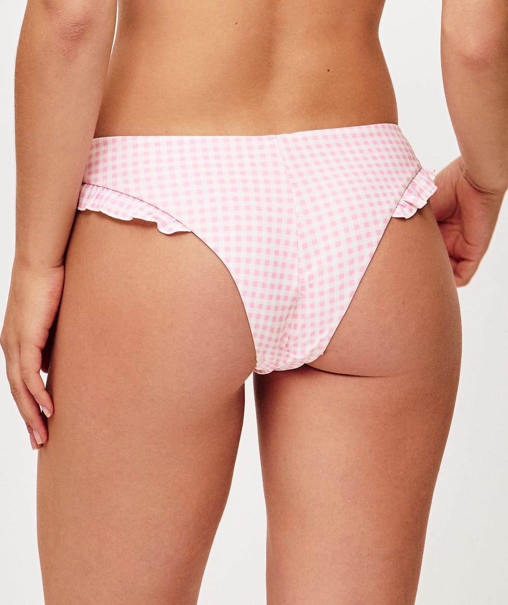 Tanga - Bas de maillot de bain vichy;