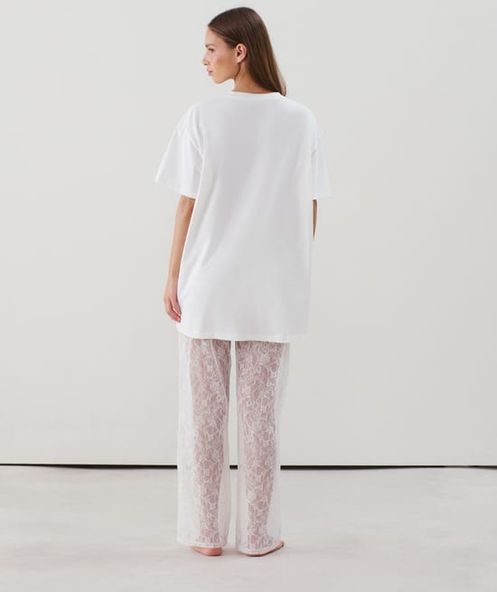 Lace trousers;