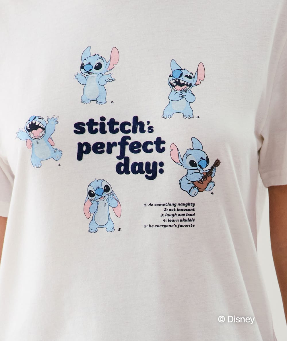 Stitch jersey T-shirt;