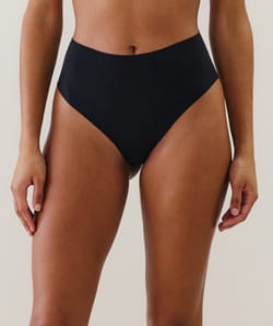 Microfiber high-waisted thong;