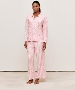 Patterned jersey pyjama set;