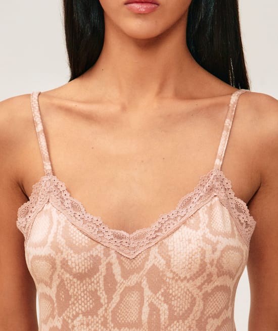 Snake print jersey set;