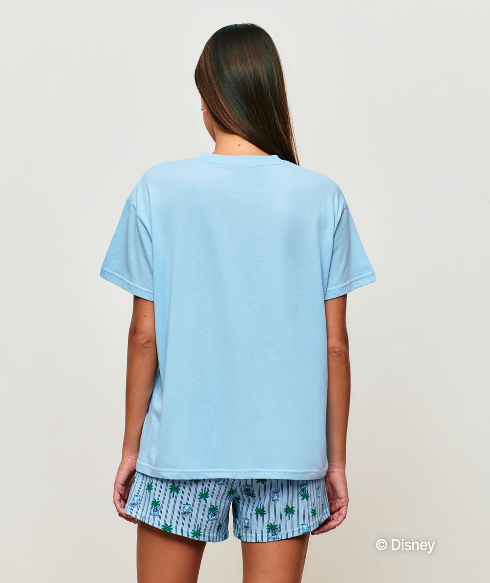 Set of Stitch printed t-shirt and shorts;