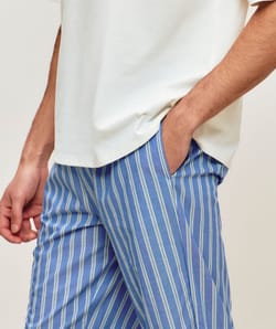 Striped cotton pants;