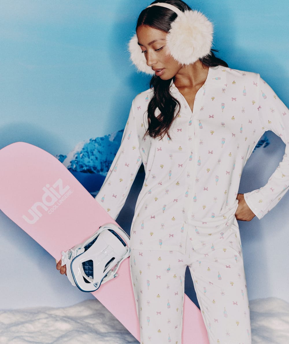 Patterned jersey pyjama set;