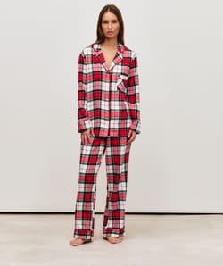 Checked flannel shirt;
