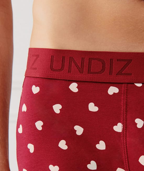 Boxer en coton à motifs;