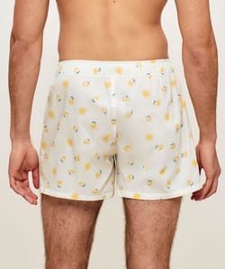 Cale&ccedil;on en coton motifs citrons;