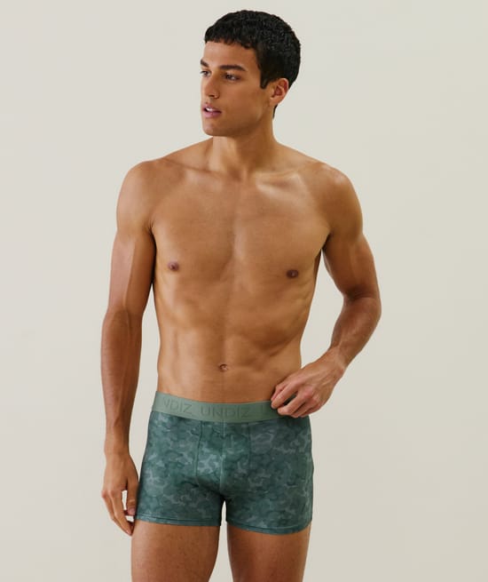 Cotton boxer shorts with pattern;