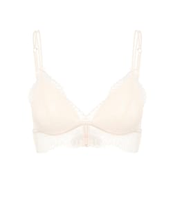 Lace triangle push-up bra;