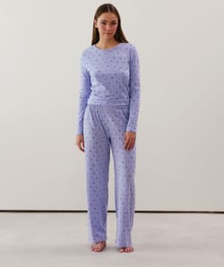 Top en jersey bleu ciel;