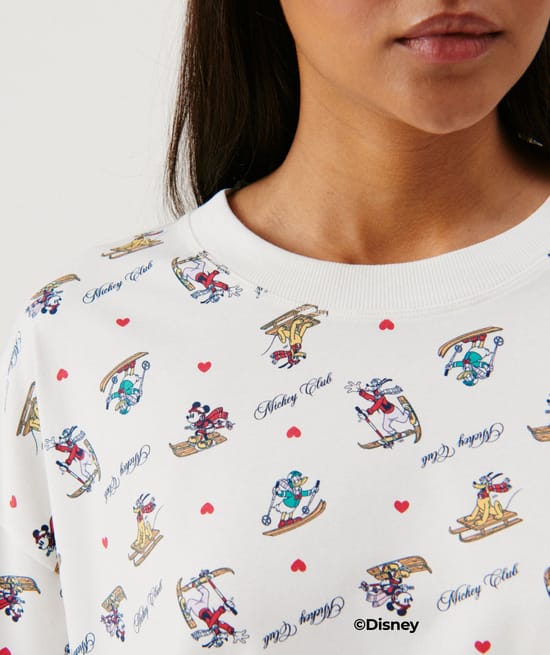 Top en jersey Mickey;