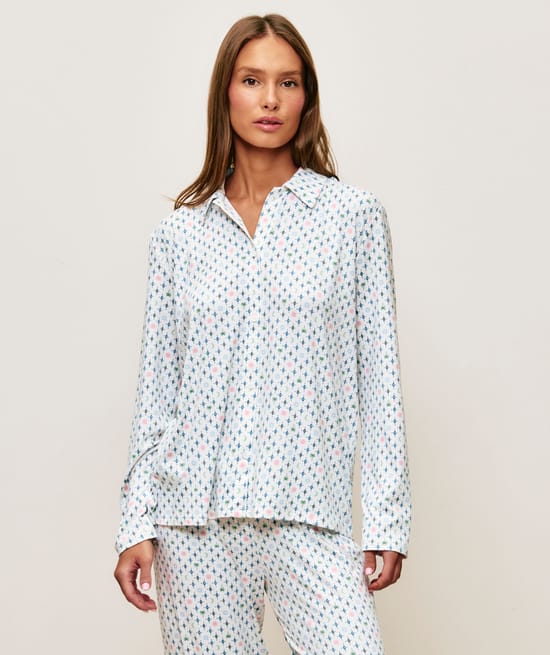 Patterned jersey pyjama set;