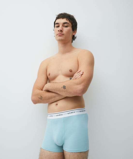 boxer uni en coton;