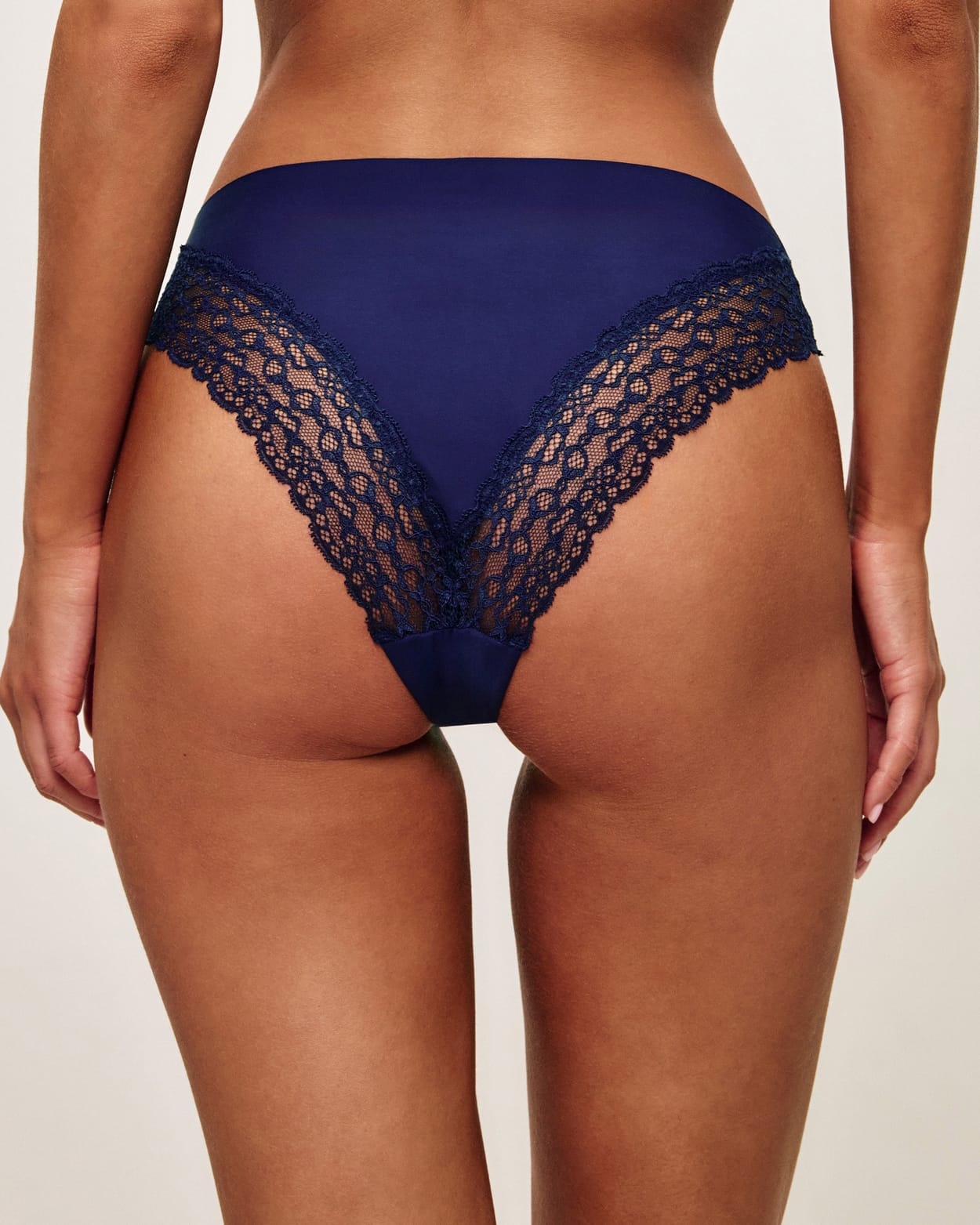 Microfibre and lace knickers;