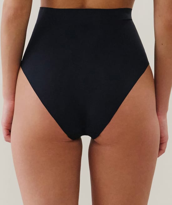 Culotte taille haute en microfibre;