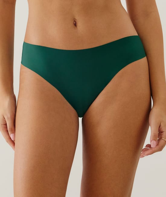 Culotte en microfibre et dentelle;