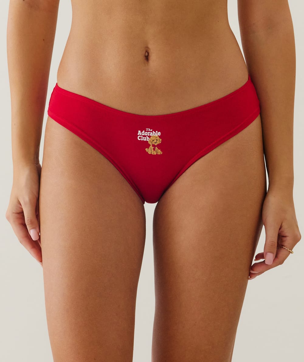 Pack of 3 patterned cotton knickers;