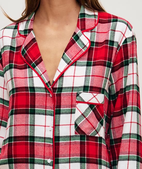 Checked flannel shirt;
