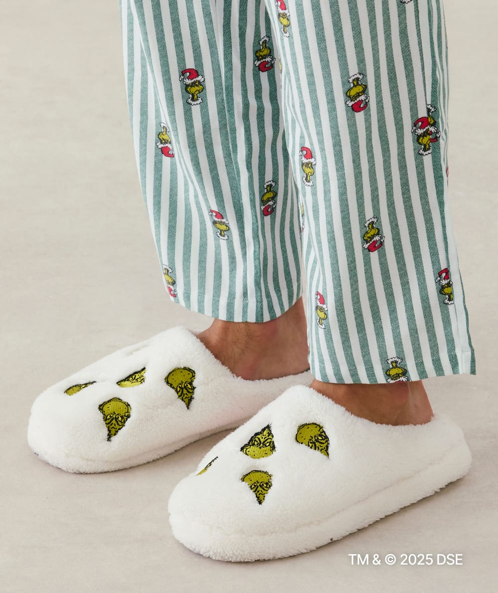Chaussons sherpa Grinch;