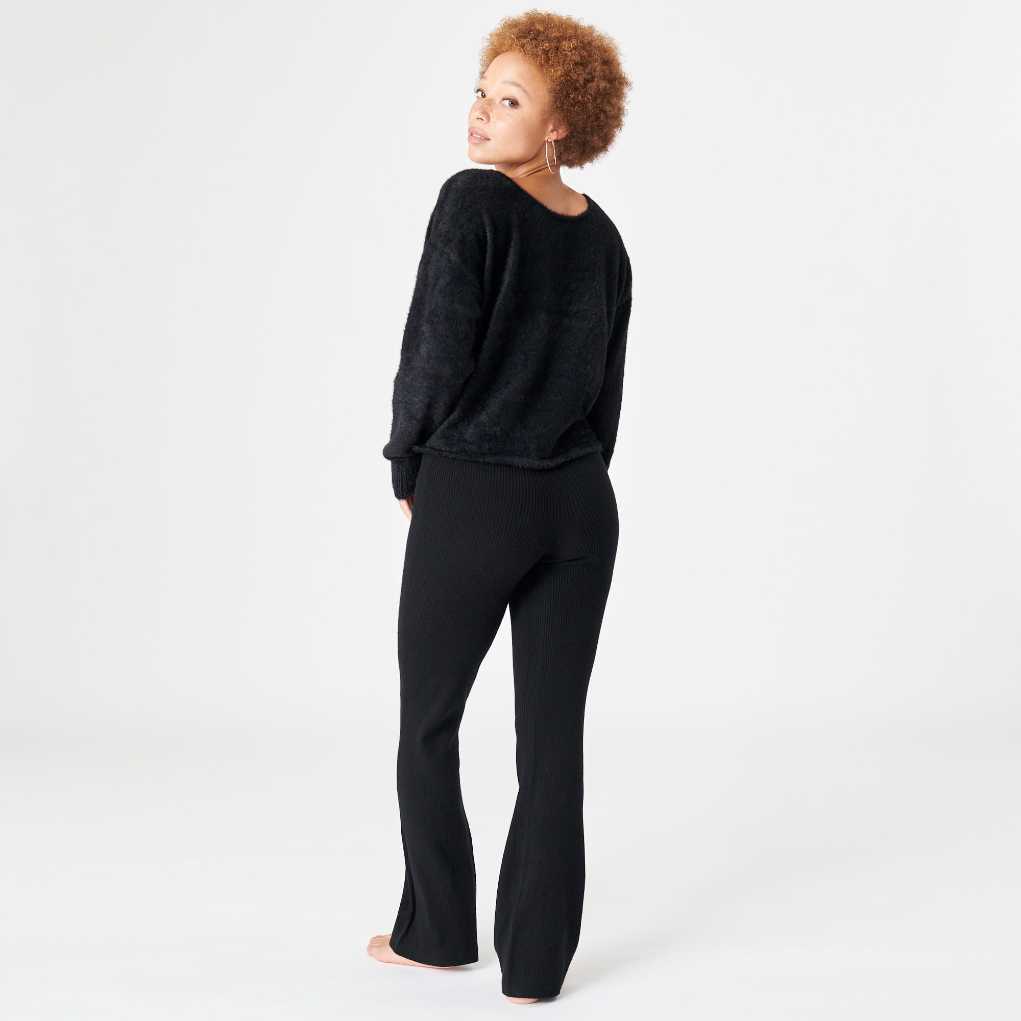 pantalon patte d'eph noir Undiz