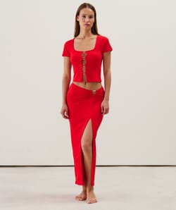 Top with golden rings;