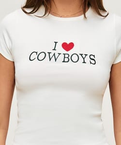 Camiseta de jersey 'ME ENCANTAN LOS COWBOYS';