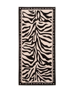 Zebra print beach towel;