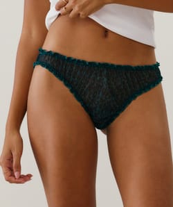 Tanga en mesh léopard;