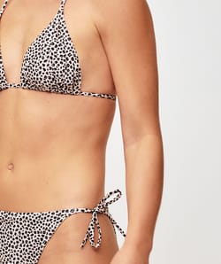 Bikini - Leopard print swimwear bottoms;