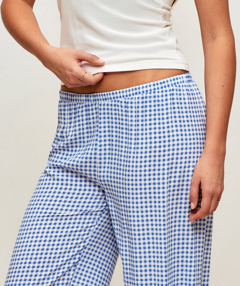 Pantalon de pyjama &agrave; carreaux;